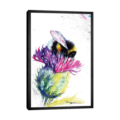 Bee And Thistle - Painting on Canvas