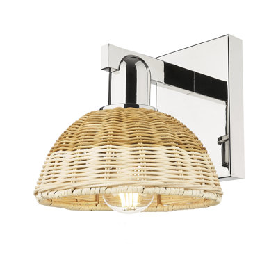 Applique murale en nickel poli avec dôme naturel Ballston