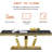 Liticia Coffee Table with Four Gold Geometric Mirror Bases and 48" Black Top