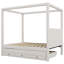 Upholstery Canopy Platform Bed With Trundle-1686800388