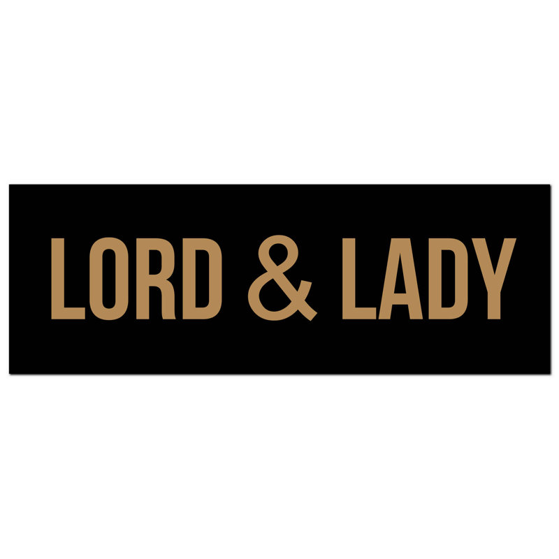 Lord and Lady Gold Foil Plaque