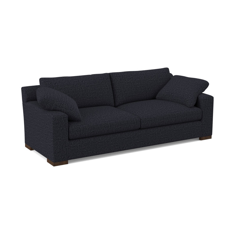 Morgan Sofa, American Walnut, Venice Navy 100% Polyester