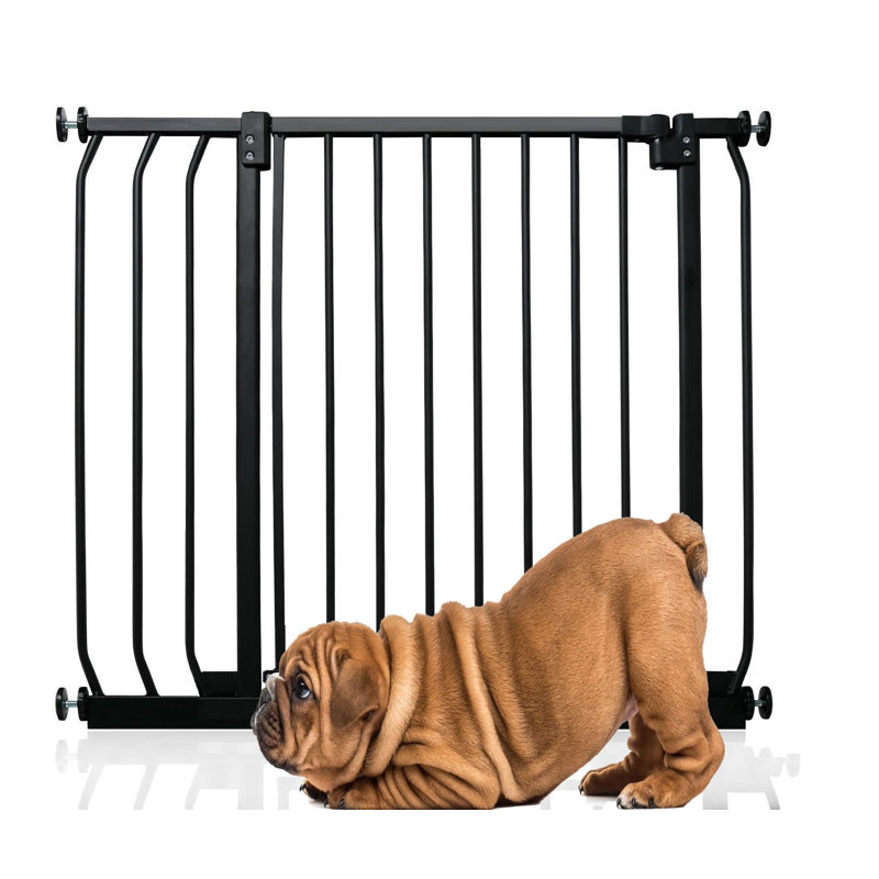 Metal Pressure Mounted Pet Gate, 80cm - 89cm, White