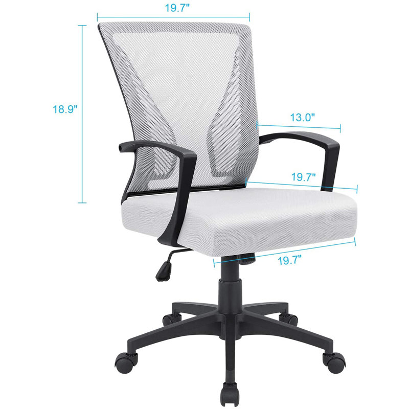 Chair Task Chair, White/Black