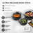 Granitestone 6 Piece Stackable Nonstick Nesting Pots with Lids, Dishwasher Safe-58824787