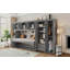 Twin Size Murphy Bed Wall Bed With Wardrobe, Cabinet And Desk, White-870968066