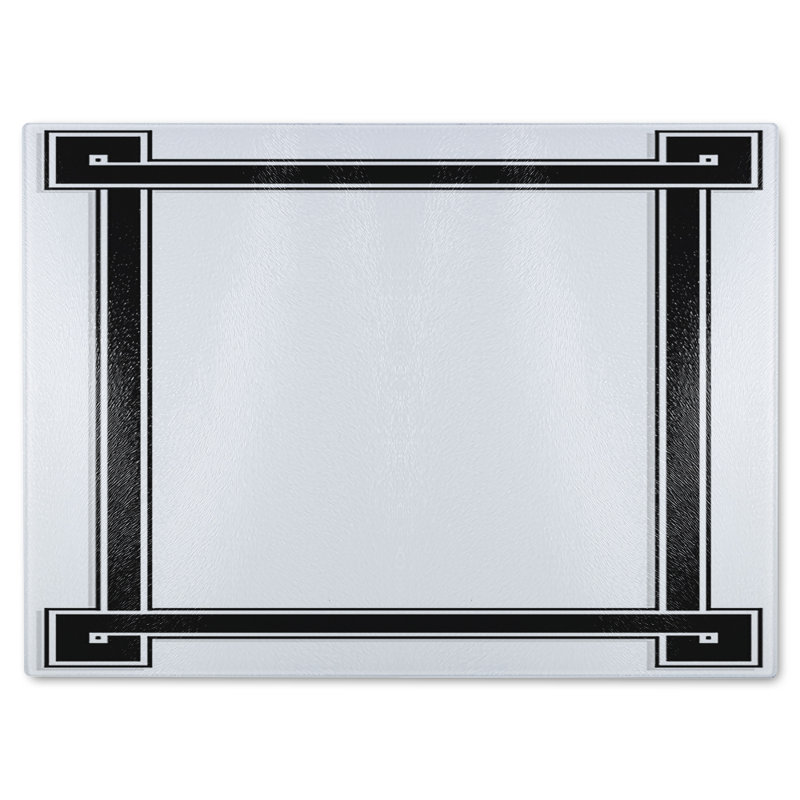 Greek Frame Glass Chopping Board, 28cm L x 20cm W