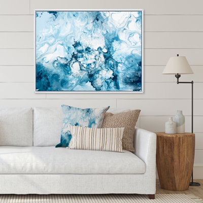 «Blue and White», peinture sur toile