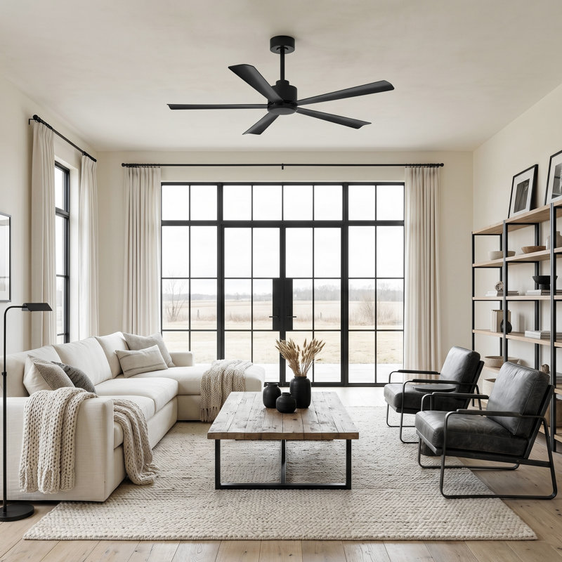 52'' Ceiling Fan, Black