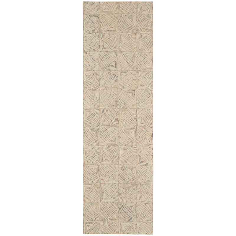 Wool Abstract Indoor Rug, Runner 2'3" x 7'6"