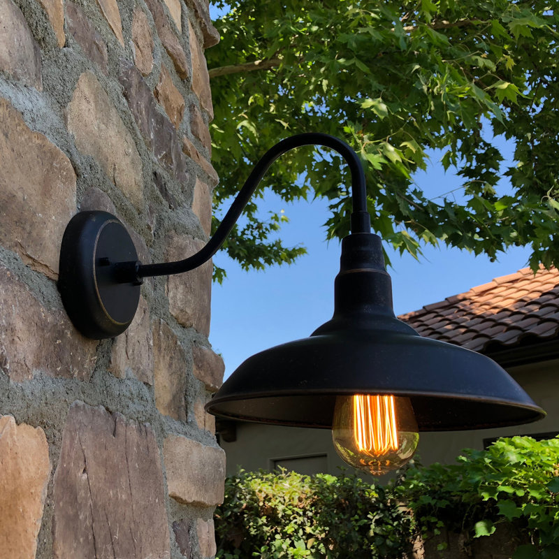 Luminaire de grange d'extérieur 2 lumières H 10 po Leroy, Bronze huilé