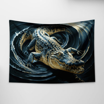 Wildlife Nile Crocodile Wall Tapestry