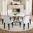 Modern Industrial Dining Set with Ergonomic Chairs