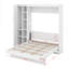 Lit escamotable double avec tablettes, garde-robe et DEL-121087766-121087767