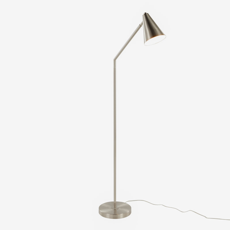 Edgar 60'' Task Floor Lamp, Brushed Nickel