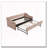 Upholstered Daybed with Trundle,USB Port ,Side Pockets,Velvet Daybed with Button on Back and Piping on Waved Shape Arms-2028699644
