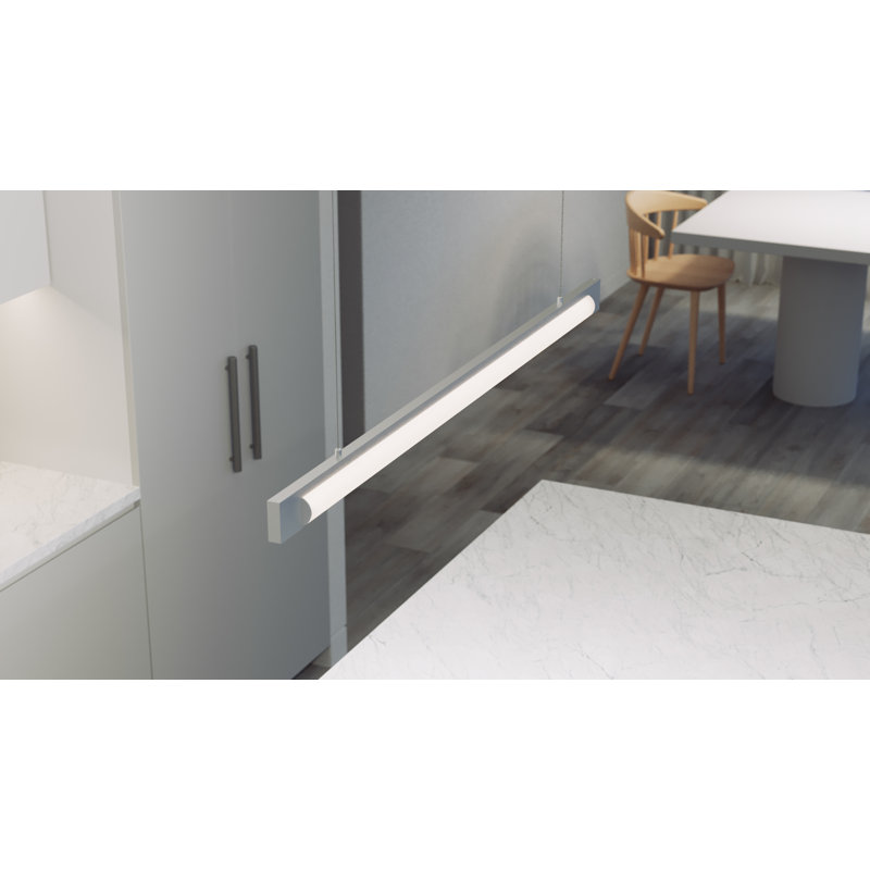 Keel™ 1 - Light LED Pendant, Bright Satin Aluminum, 3000K
