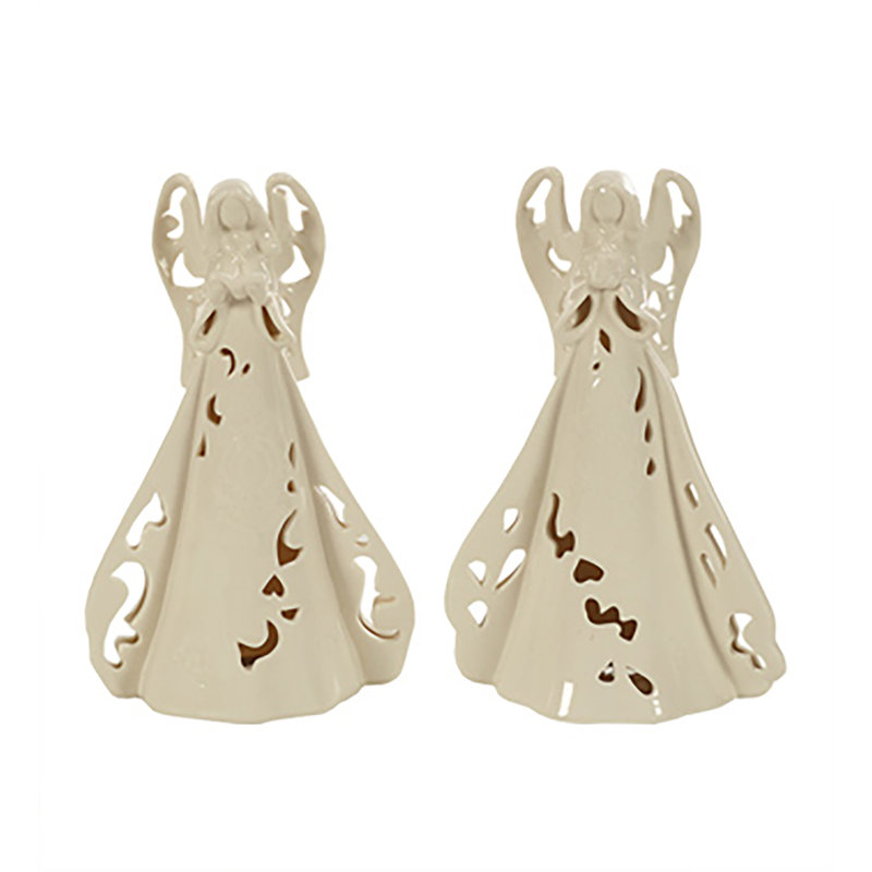 Ensemble de figurine ange 2 pièces Akhari, H 9,50 po x l 5,00 po x P 3,50 po