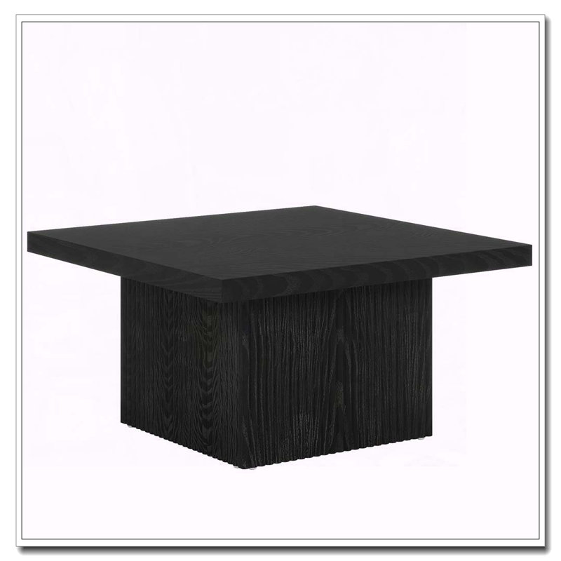 Mid-Century Modern Square Coffee Table with Ample Platform Surface