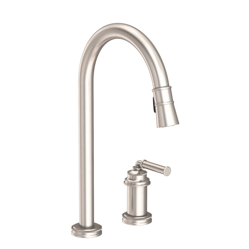 Taft Single Handle Pull Down Kitchen Faucet, Satin Nickel