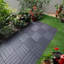 Paquet de 54 tuiles de terrasse en plastique emboîtables - Carré de 12 po x 12 po - Extérieur imperméable - Carreaux de terrasse de terrasse pour piscine - Installation facile - Matériau PP robuste - Capacité de charge élevée