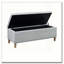 Banc de rangement rectangulaire à fermeture douce