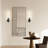 Koutarou 19.48" Dimmable Tube Wall Sconces, Solid Copper Base Black Sconces Wall Lighting(Bulbs Included)-98094651