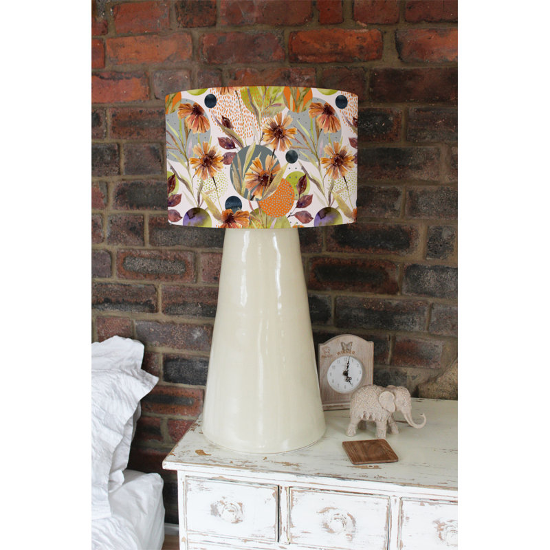 Cotton Drum Lamp Shade ( Uno ), 25cm H x 40cm W x 40cm D