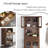 31.5"Nordic solid wood brown bookcase and wine rack
