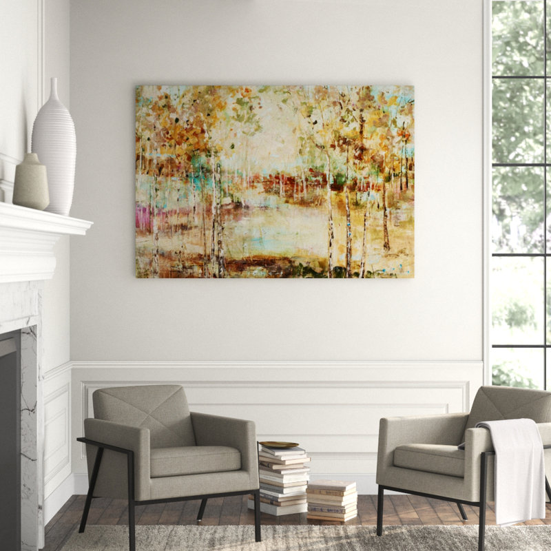 Shimmer White Woods Print by Jodi Maas, Outdoor, 54" H x 79" W x 1.5" D