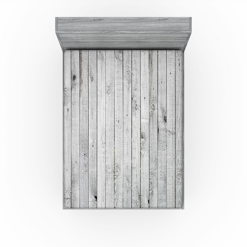 Drap-housse Ambesonne, paquet de 2, Drap-housse très grand californien, Bois gris / déclin 1