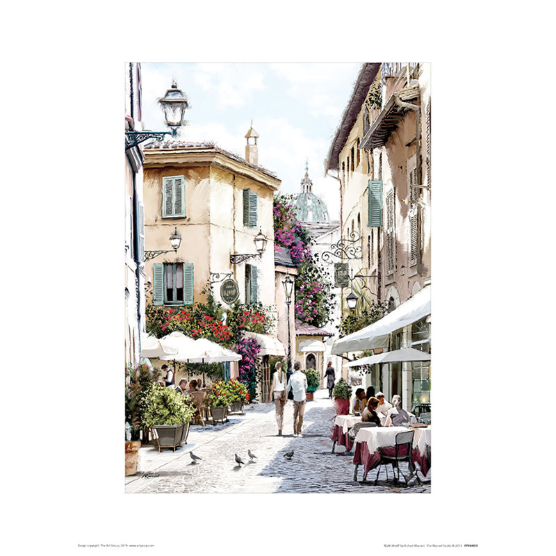 Cafe Stroll by Richard Macneil - No Frame Print, 40cm H x 30cm W x 0.02cm D