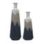 Ensemble de 2 vases en métal bleu et gris Elements