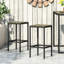 Tabourets de bar modernes en bois, 2 pièces Gris et noir. Structure en métal avec siège à lattes pour l'extérieur. 16 x 16 x 30 pouces industriel 2. Finition, cadre. Espaces. 16,35 po x 16,35 po x 29,42 po-25333740