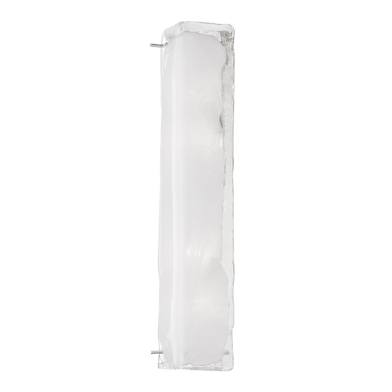Hines 4-Light Wall Sconce - Polished Nickel Finish - Piastra with White Glass Shade