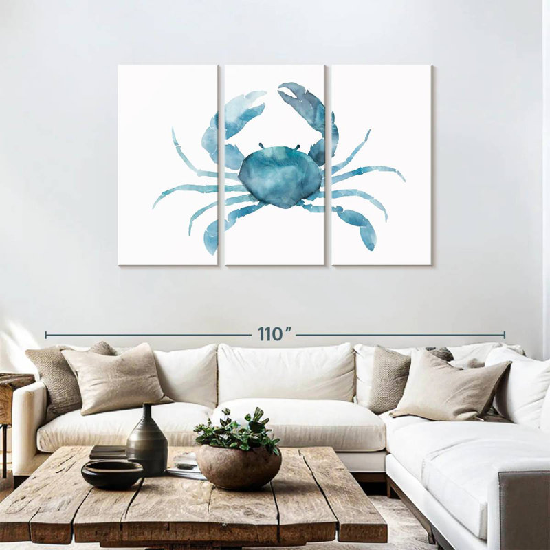 Crabe bleu Brampt, H 48 po x l 74 po