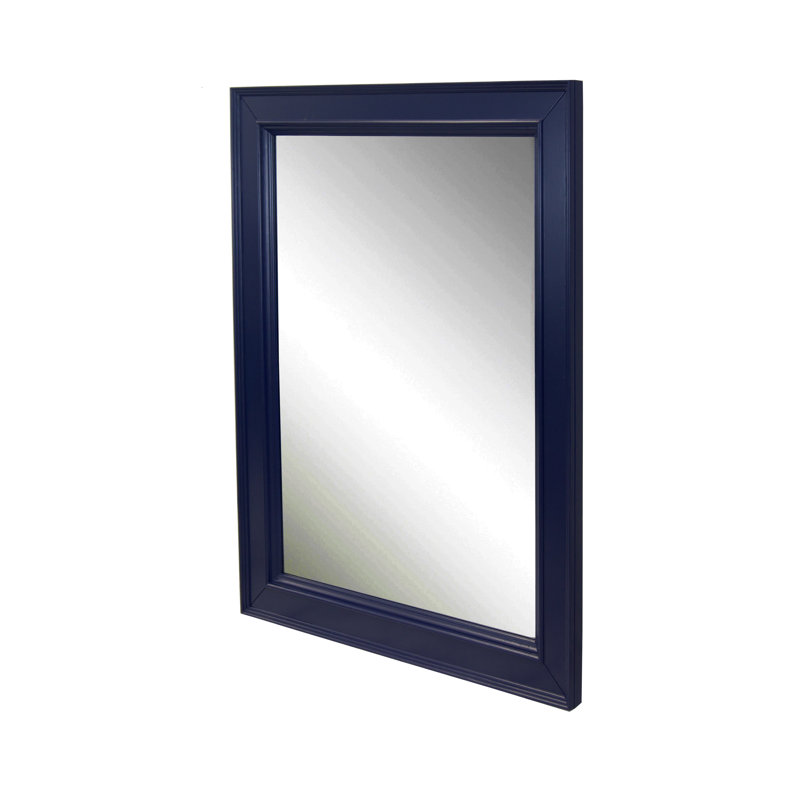 Bernardi Wood Flat Wall Mirror, Royal Blue