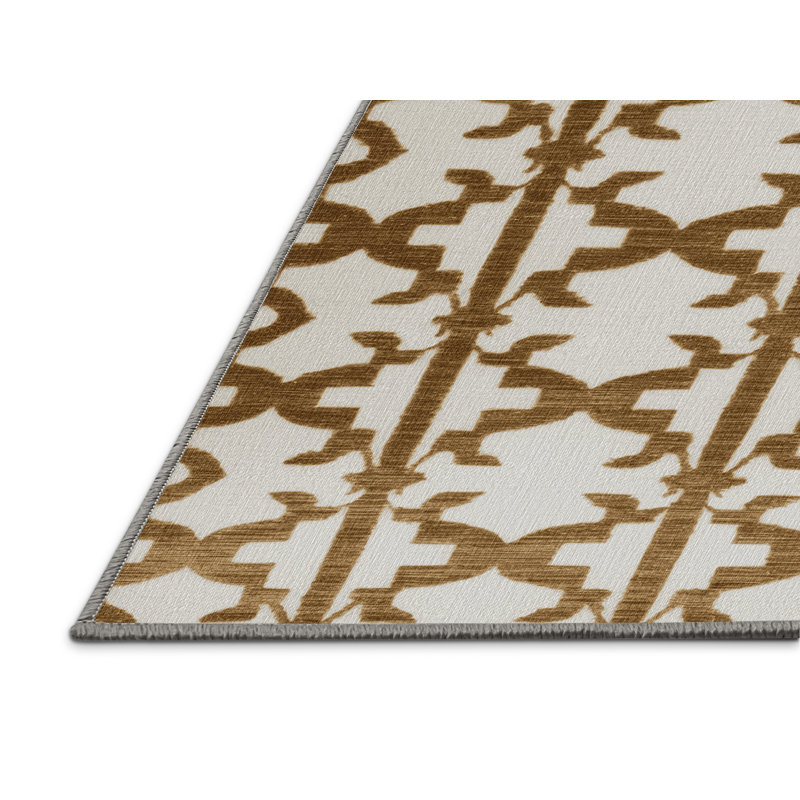 Tapis gris en treillis lavable à la machine, Rectangulaire 2 pi x 3 pi