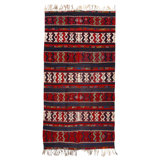 Red Vintage Anatolian Kilim Wool Runner - 6'3"" x 12'10""