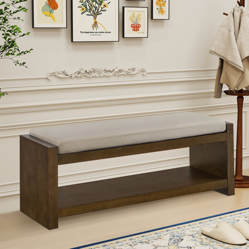 Banc l 46,98 po avec coussin amovible, Lin lin