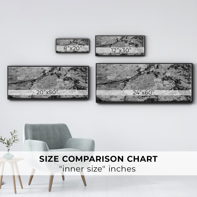 Found Textures XII- Framed Canvas, 24" H x 60" W