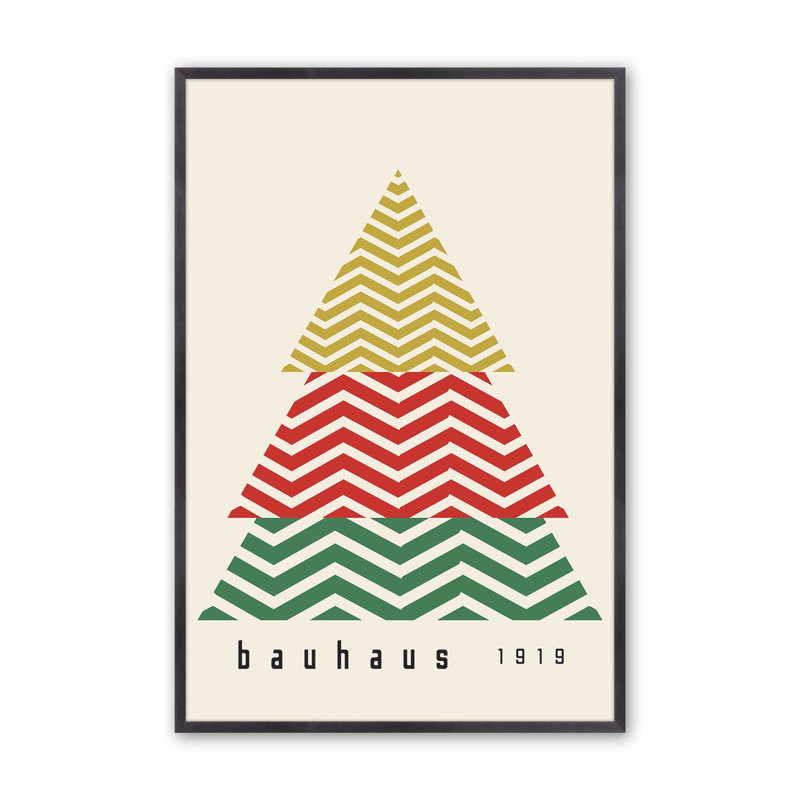 Arbre de Noël Bauhaus, Cadre simple en zinc patiné, H 15,25 po x l 12,25 po
