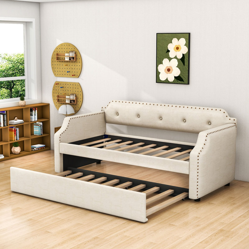 Twin Upholstered Daybed with Trundle