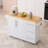 Kitchen Island Cart With 2 Door Cabinet And Three Drawers With Spice Rack, Towel Rack