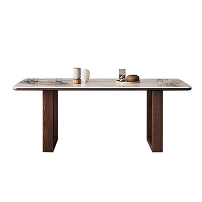 Indeigh Solid Wood Base Dining Table