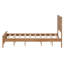 Structure de lit contemporaine en bois massif à profil bas avec lattes robustes pour un soutien optimal-423059274