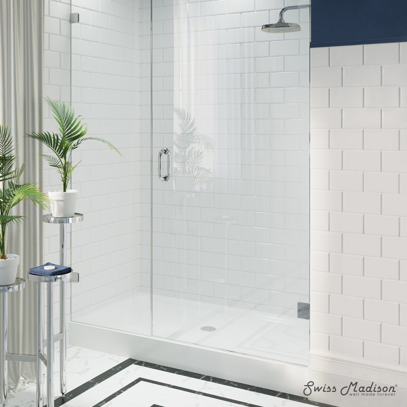 Voltaire 60" x 32" Single-Threshold, Shower Base, Center, White