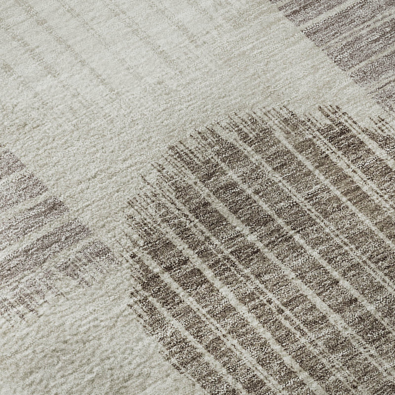 Premium Machine Washable Prisco Beige Rug, Rectangle 1'8" x 2'6"