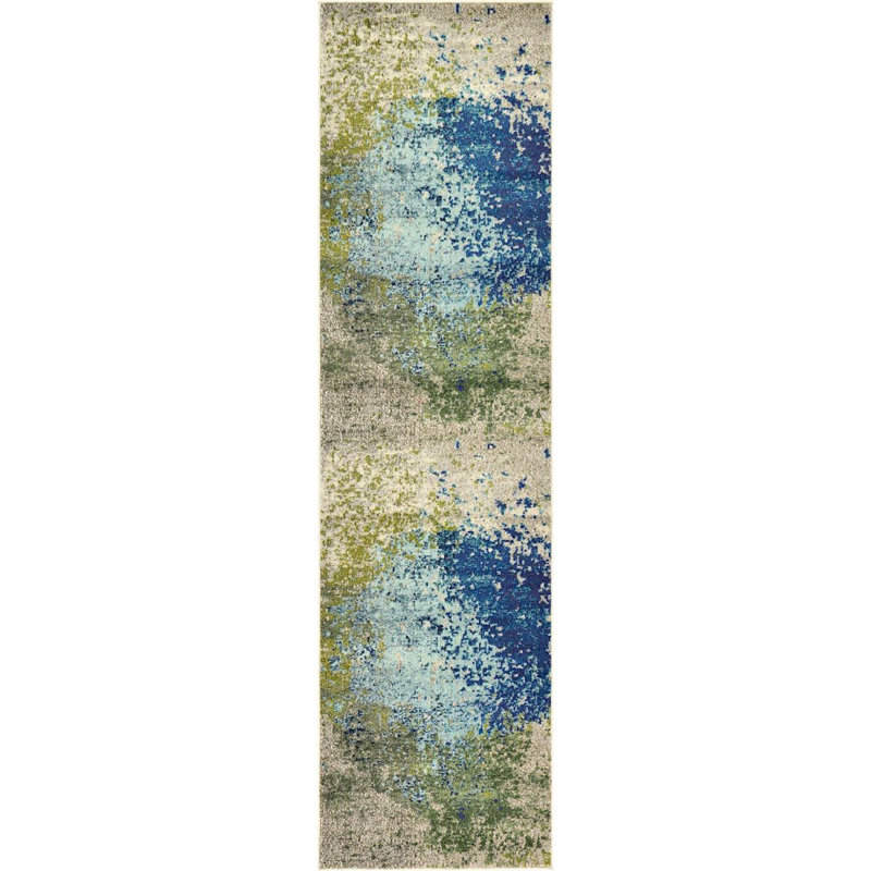 Rizer Washable Abstract Indoor Rug, Runner 2'7" x 10'