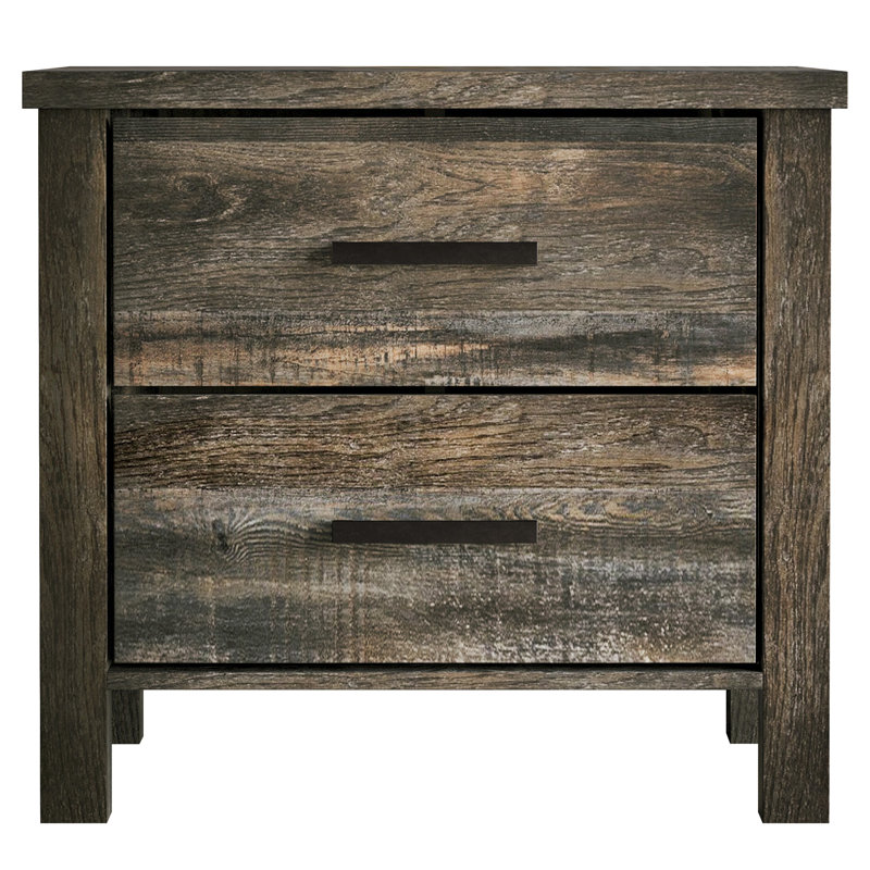 Table de chevet 2 tiroirs Mader